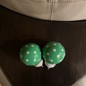 Pottery Barn Teen Decorative Curtain Rod caps Dottie Finials set of 2